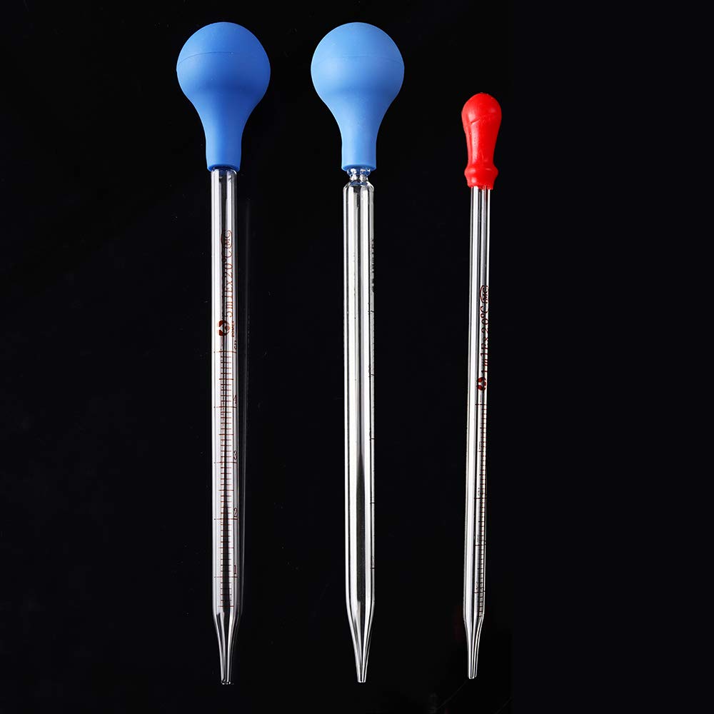 VIDOO 10 Unids/Lote 1/2/5/10Ml Cabeza De Plástico Pipeta De Vidrio Graduado con Escala- 10Ml