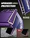 SIXBOX for Samsung Galaxy Z Fold 7 Wallet Case, Built-in Hinge Protection & Slide Camera Lens Cover & Card Holder & Screen Protector, Full Body Protective Hard Phone Case for Samsung Z Fold 7, Purple