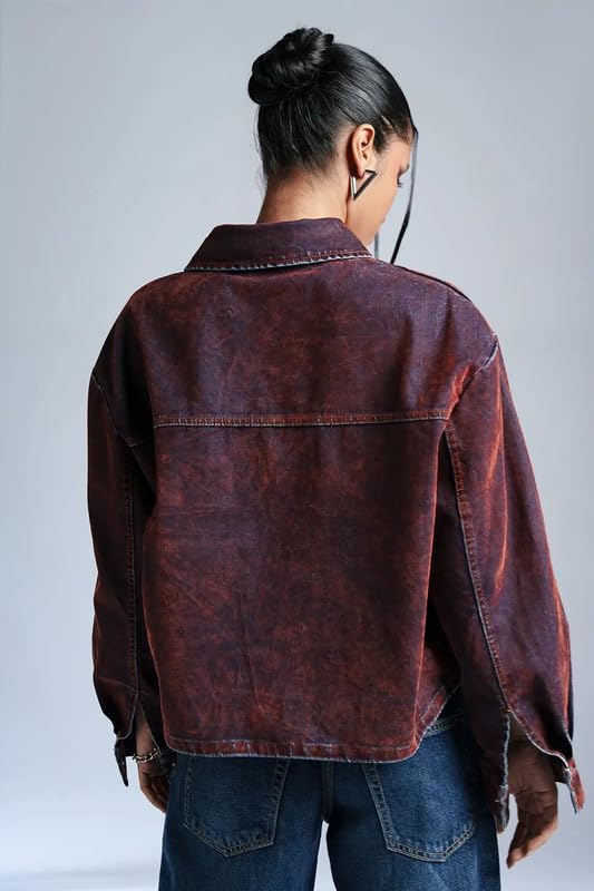 Image of FREAKINS Wine Velvet Classic Denim Jacket