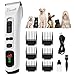 Pecute Cortapelos Perros, Maquina Cortar 3 Velocidades Ajustables, 4.5h de Tiempo de Trabajo, Profesional Cortador de Pelo para Perros Pantalla LCD Inteligente, 60DB de Ruido Bajo con Cable USB