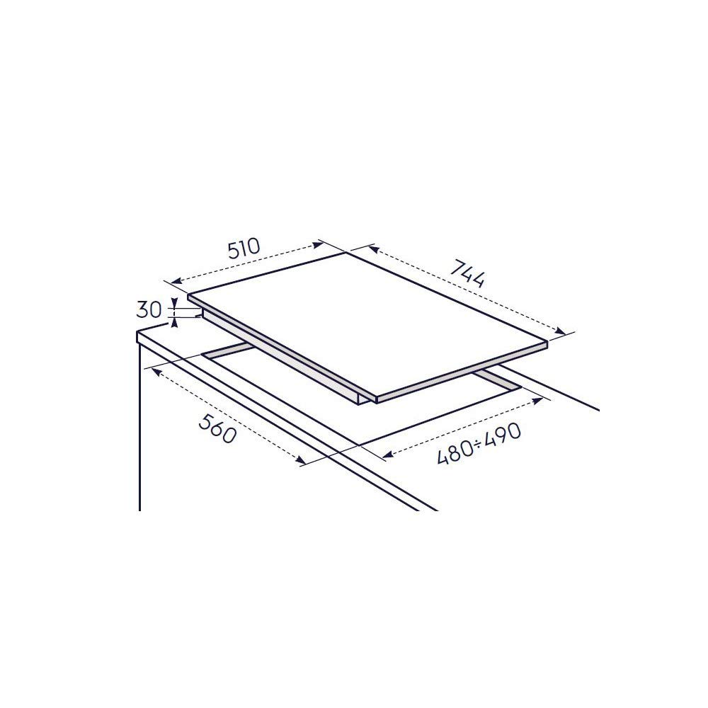 Electrolux Rex - Piano Cottura a Gas PB 750 UV Finitura Bianca da 75cm