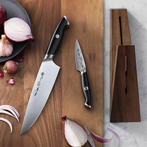 Cangshan Thomas Keller Signature Collection Swedish Powder Steel Forged, 3-Piece Tai Block, Walnut, Black #TOP4