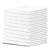 Crystal Ridge Cotton Wash Cloths 10 Pack - Washcloths for Showering, Face and Body, Soft and Highly Absorbent Multipurpose Towels for Bathroom, Kitchen, Spa and Gym - Wash Rags 12 x12 (White)