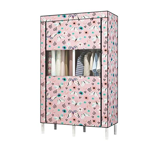 JHNEA Armario de Tela Ropero de Tela, Armario Ropero Guardarropa de Tejido Armari PortáTil para Ropa Organizador Ropero Portable Wardrobe Estilo nórdico,C_87X45X175CM