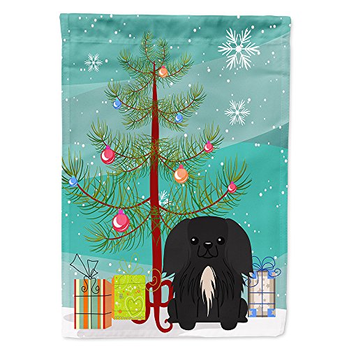 Drapeau Pékinois Noir anti-décoloration pour décor de Noël extérieur