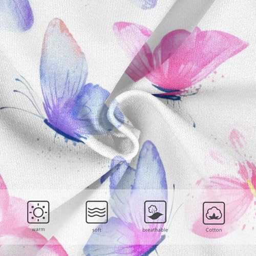 Joisal Pastel Pink Purple Butterflies Cute Panties Girl Girls Underwear Toddlers Cotton Funny Underpants Briefs 2t3