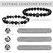 GDLKPYHS Black Obsidian Bracelets for Men- Cubic Zirconia Bracelet - Tourmaline Beaded Bracelets, 8MM Black Onyx Hematite Lava Stone Beads Triple Protection Bracelet for Men Women Gifts