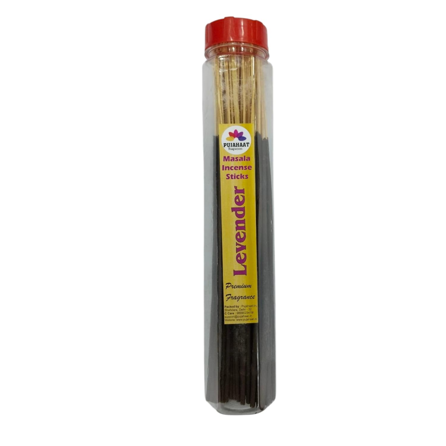 Pujahaat Premium Scented Incense Stick Masala Agarbatti | No Charcoal Incense Sticks, 100% Herbal Fragrance Agarbatti, 0% Sulphates Lavender Fragrance - 100 GMS-image-18