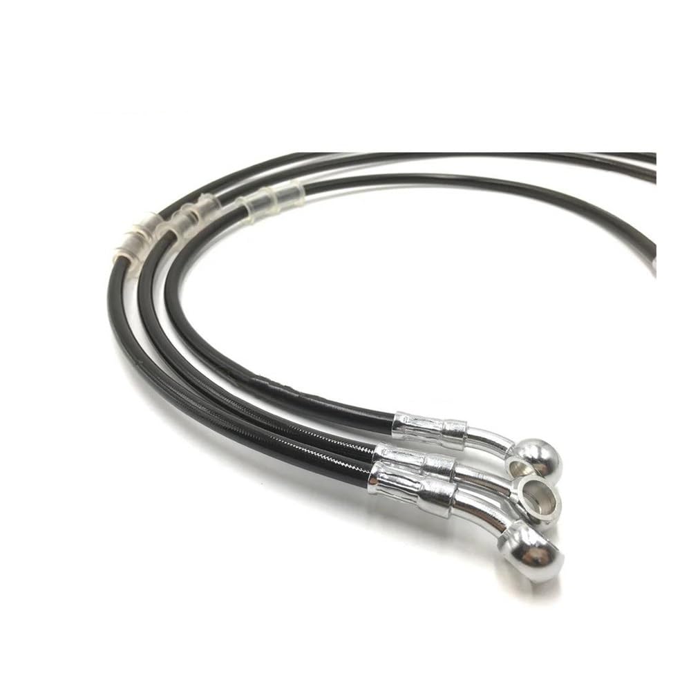 Latiguillos de Freno hidráulicos para quads Suzuki únicamente, Cable Trenzado Negro, Racor Banjo de 10 mm, Longitud 300-2200 mm