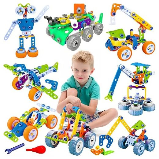 MOONTOY 175 Pieces STEM Toys for 4 5 6 7 8+ Year Old Boys Erector Sets Kits Building Toys for Kids Ages 4-8 4-6 5-7 6-8 Best Birthday Gift 6 Year Old Boy Gifts Creative Learning Games Steam Activities