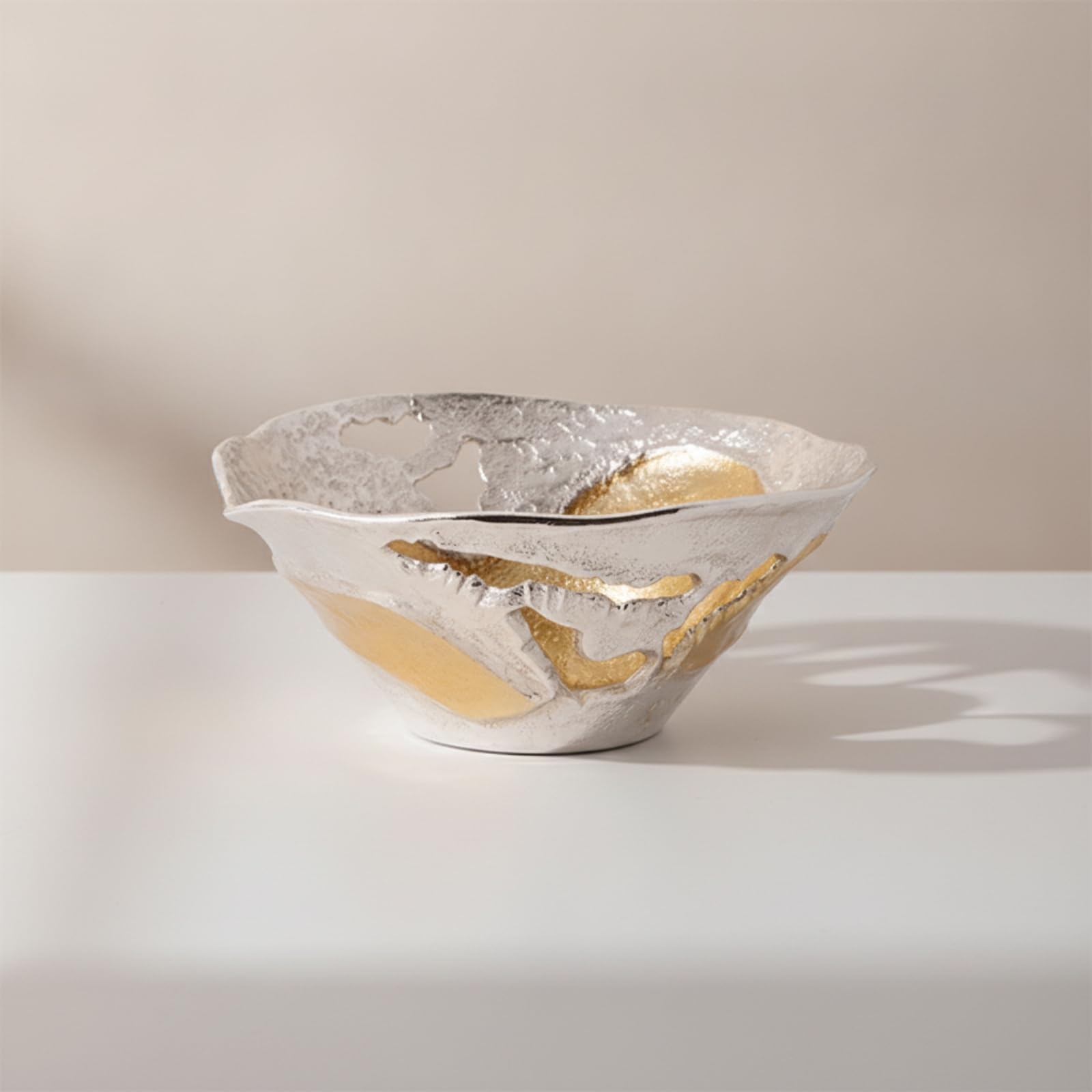 Gralara Durchbrochen schale | Strukturiert, Ablageschale, Elegant, Gefäß, für Esstisch, Wohnzimmer