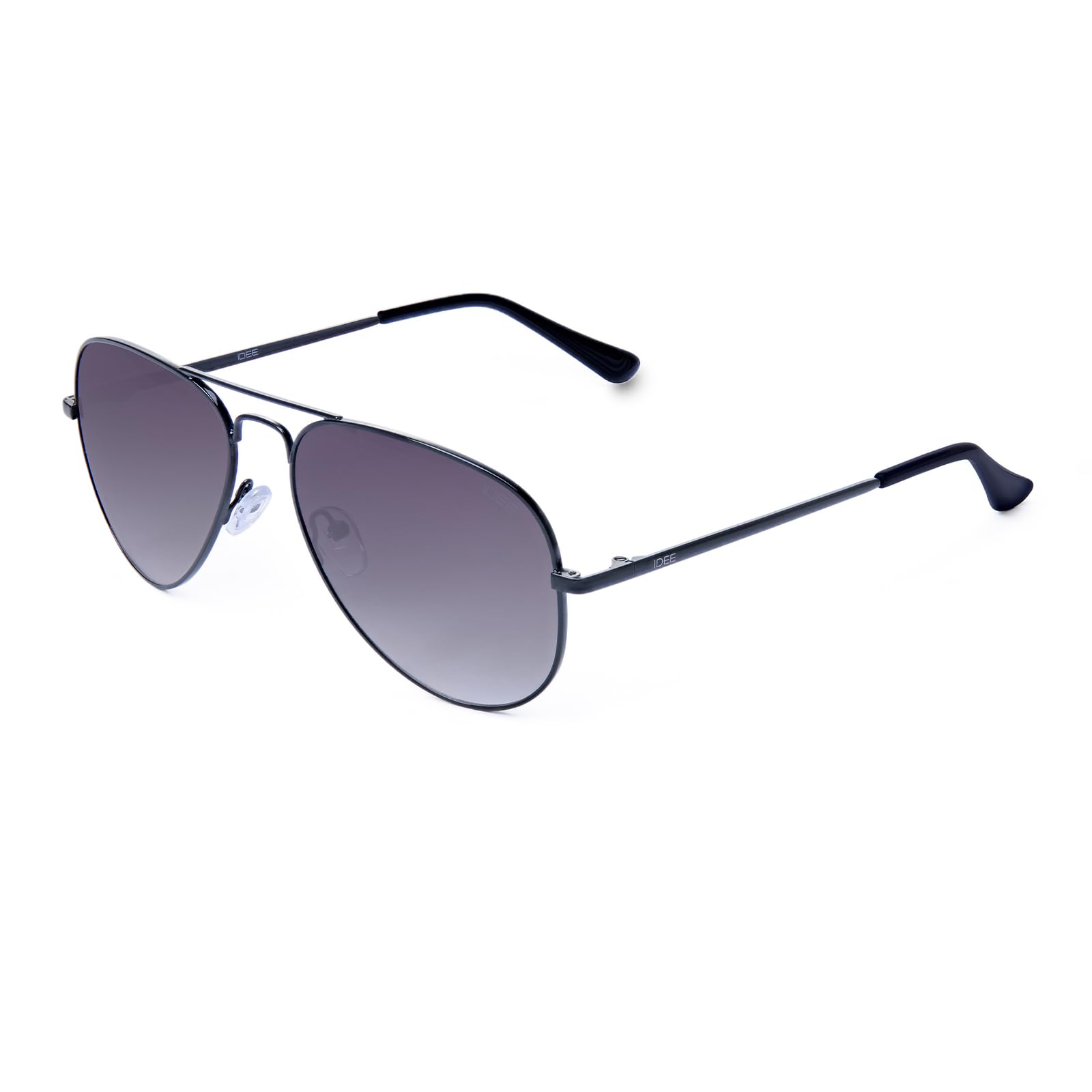 idee 100% UV protected sunglasses for Unisex | Size- Large | Shape- Aviator | Model- IDS2500C15SG (Shiny Black)-picture-10
