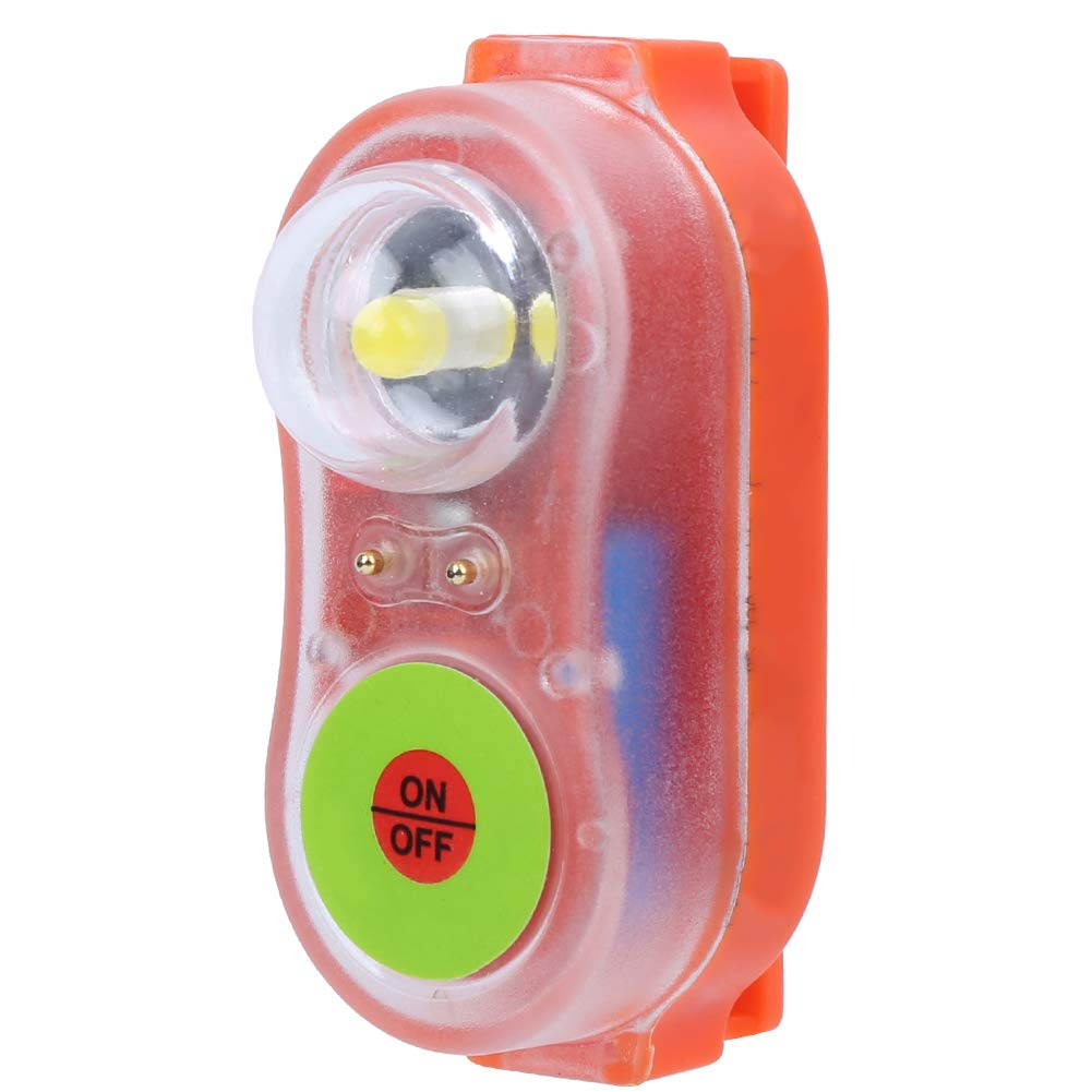Luce per Giubbotto di Salvataggio, 30 g LED Al Litio Luce Stroboscopica per Giubbotto di Salvataggio Torcia Elettrica Auto-Illuminante per una Maggiore Visibilità e Sicurezza (Arancione)