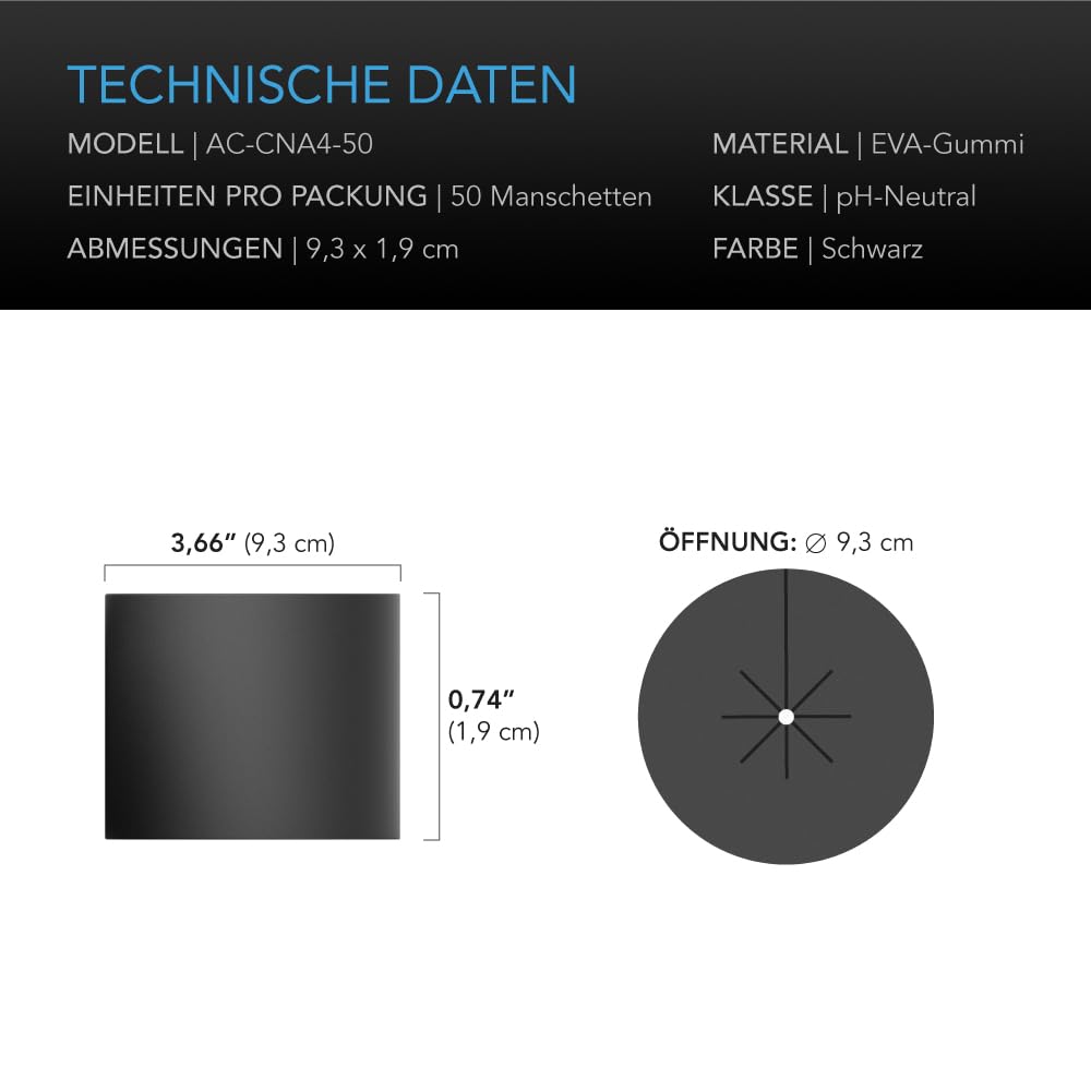 AC Infinity Clone Collar 100-mm, Cloner-Einsätze mit 8-Speichen-Design, 50-Pack – passend für Netztöpfe in Hydroponik-Growsystemen, Aeroponik, Cloning-Maschinen und Home Growing