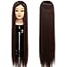 Neverland Beauty 30" Super Long Smooth 100% Synthetic Medium Brown Hair Hairdressing Equipment Styling Head Doll Mannequin Training Head Tools Braiding Cutting Student Practice Model with Clamp