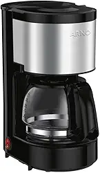 Cafeteira Elétrica Arno Perfectta Inox 0,6L CFPI, até 15 Xícaras, Sistema Corta Pingos, Jarra de Vidro, 110V
