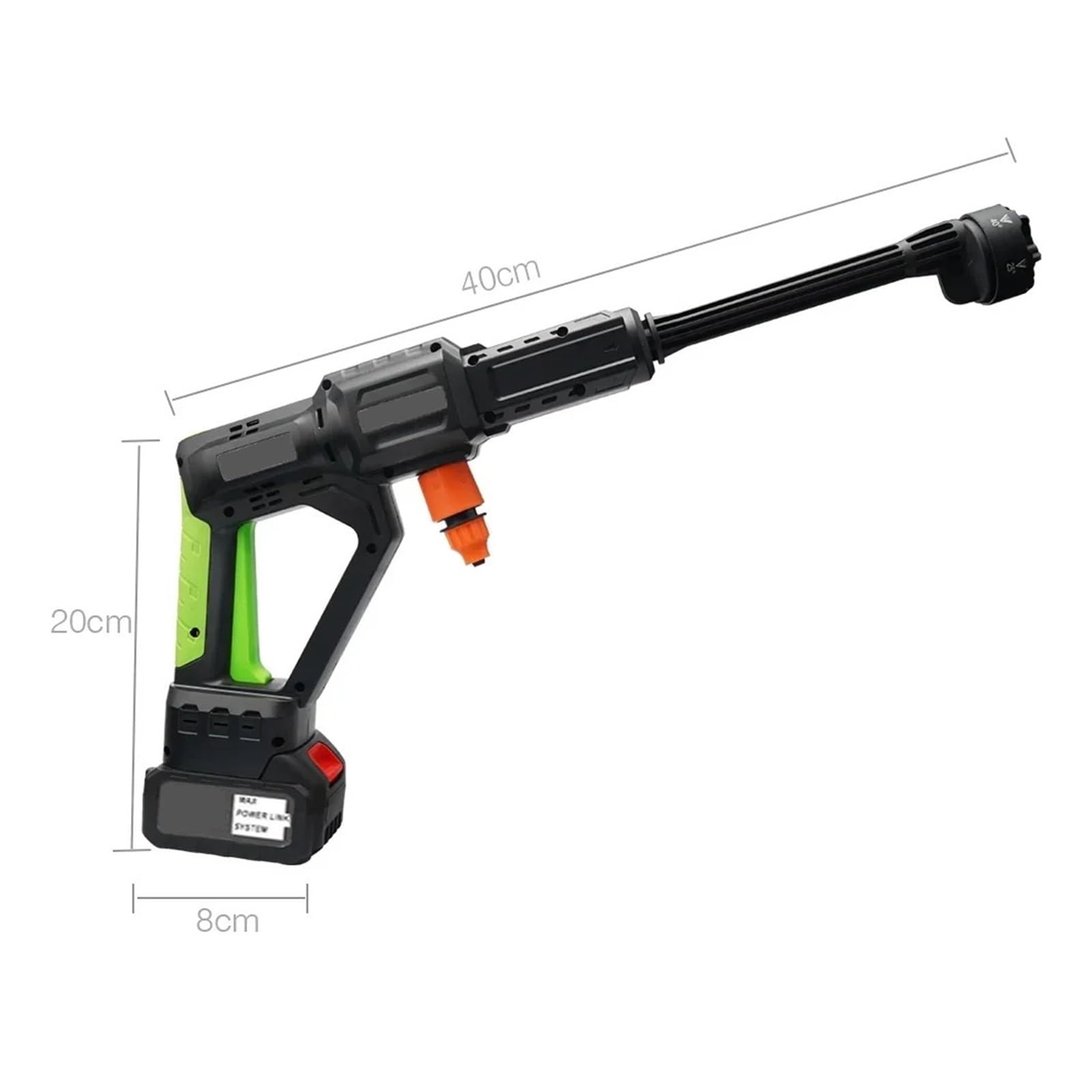 Pistola pulverizadora con manguera Boquilla, Boquilla recargable de alta presión la espuma 6in1 lavadora 100BAR 1000W del coche sin cuerda cepillo