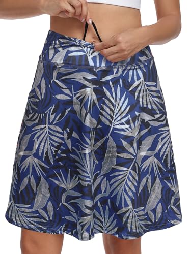 KORALHY Golf Skorts for Women 20" Knee Length Skirt with Built-in Shorts & 4 Pockets for Tennis, Athletic, Casual Wear2