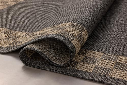 Loloi Chris Loves Julia Providence Collection PRC-01 Charcoal/Natural 5' x 7'-7", .12" Pile Height, Area Rug by Loloi - Used condition - CA$56.42
