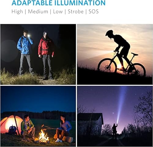 Outpost Tools Compact Flashlight, High Lumens Tactical Flashlights, Mechanic, Emergency, Or Camping Bright Light With Multiple Modes Including Zoom - Rechargeable Battery - Powerful Yet Small Light #TOP7