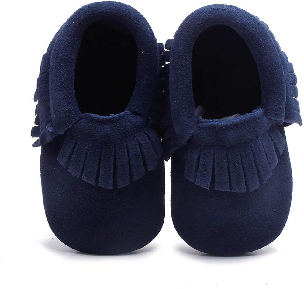 Delebao Unisex Baby Soft Sole Tassels Crib Shoes Moccasins Loafers