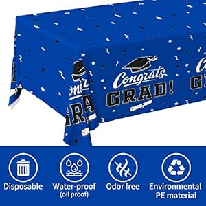 Graduationpartydecorationsgongratsgradtablecoverforgraduationpartysupplies3pcsclassbluetablecloths54x108 Urban Country Home Decor Graduation party decorations gongrats grad tablecover for graduation party supplies 3 pcs class blue table cloths 54×108 urban country home decor