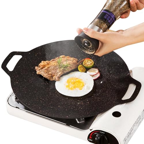 Crema para barbacoa coreana - Sartén de cocción de inducción antiadherente, placa para placa de cocción | Bandeja exterior, superficie plana de la sartén, revestimiento resistente al cal