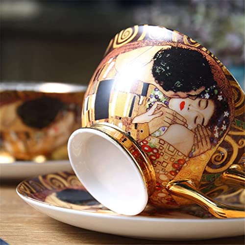 SGSG Romance City Classic Grid Pareja Taza de café Set Recién Casados Regalos de Mano Inauguración de la casa Regalos… - Imagen 6