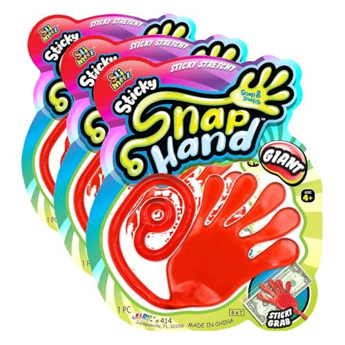 Fun A Ton Giant Sticky Hands for Kids (36 Pack Assorted Colors) – Stretchy Sticky Fidget Toys, Bulk Goodie Bag Stuffers, Sticky Hands Party Favors & Classroom Treasure Box Prizes. 414-12s