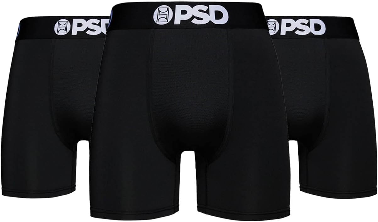 PSD Men's Metallic Ctn Sld 5i 3pk Boxer Briefs