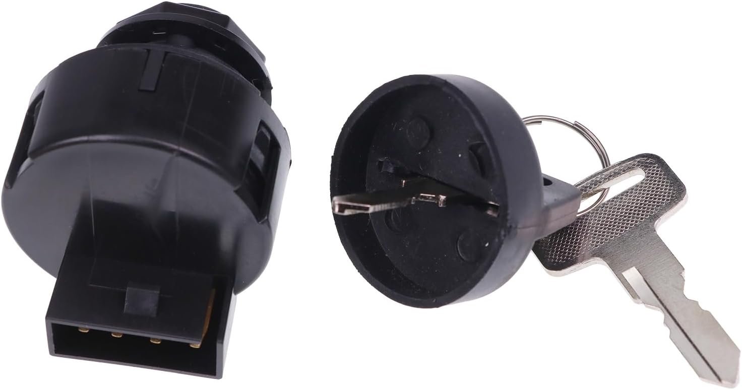 AIVWUMOT Ignition Key Switch 4016058 4 PINS 4 Position Compatible with Polaris RZR 900 1000 RS1 Turbo General 1000 4012166 4011142