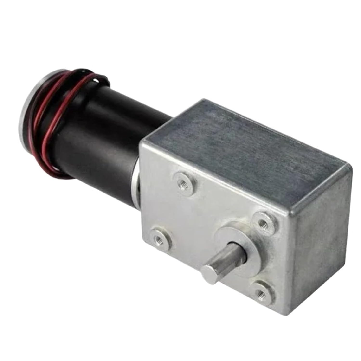 1pcs DC12V 24V Strong Torque Gearmotor Metal Turbo Worm Gearbox Engine Reversed Low Speed 200kg.cm Self-Lock Worm DC(Only The Motor,80rpm,24V)