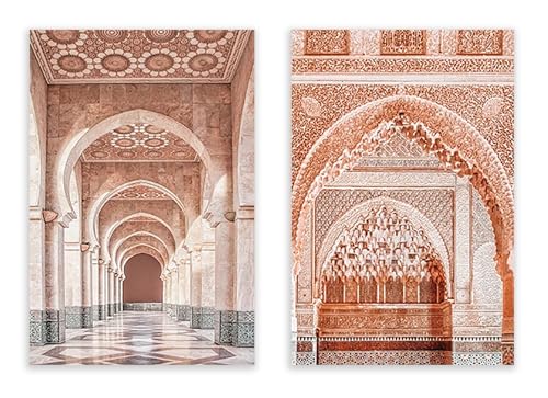 Architecture islamique affiche de porte marocaine pour grand mur