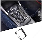 Real Carbon Fiber Gear Shift Panel Trim Cover Compatible with Subaru Forester 2013-2018, Gear Shifter Console Anti-Scratch Decoration Sticker Accessories (Black)