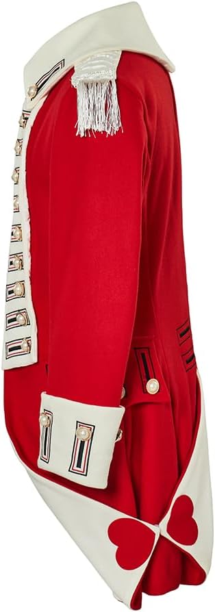 Men's Napoleon Jacket Costume Army Tailcoat Adult Men Historical Napoleon Red Military Jacket Coat