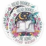 Read Books Magnets - Dragon Fantasy - Be Kind Stay Weird - Two Pack - 5" Wide Design - Sticks to Fridges, Lockers, Toolboxes & More - Made in USA - AQM1588