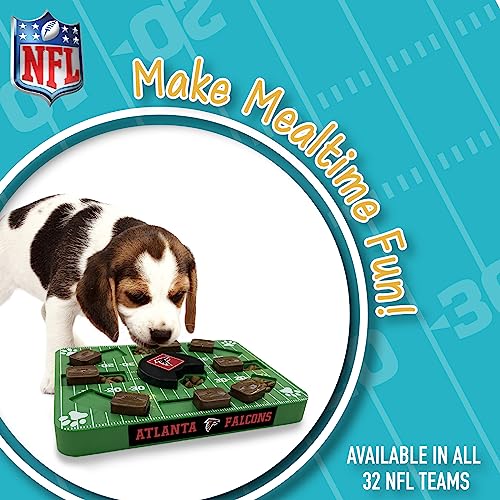 Image of Pets First NFL Atlanta Falcons Puzzle Toy for Dogs, Slow Feeder Board for Pets, Interactive Doggie Treat Toy