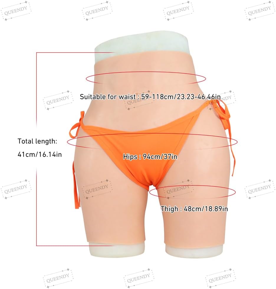 Silicone Vagina Panties, Realistic Fake Pussy Butt Padded Push up Hiding Gaff Boxer Briefs for Crossdresser Ladyboys