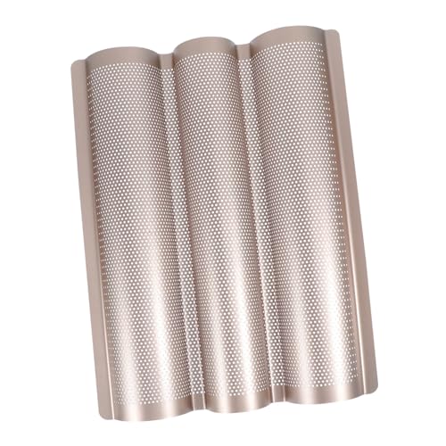 OKUMEYR 3-slot Loaf Bake Mold French Bread Pan Baking Tray Bread Mold for Baking