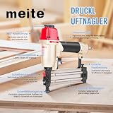 meite F50C Air Brad Gwoździarka z nosem zabezpieczającym, pneumatyczna gwoździarka 18 Gauge, małe wykończenie, pistolet do paznokci, do prac wykończeniowych, ogień 18 Gauge, gwoździe 15 mm do 50 mm