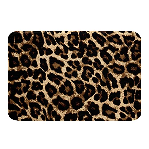 Leopard Drucken Badematte 50x80cm Afrika Gepard Drucken Saugf?hig rutschfest Badezimmerteppich...