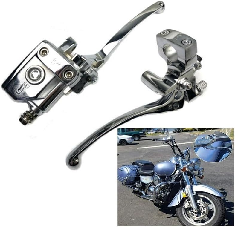 Motorcycle Handlebar LeversLever 25mm 1" Left Right Motorcycle Handlebar Hydraulic Brake Clutch Master Cylinder Reservoir Levers for Valkyrie GL1500 for Shadow