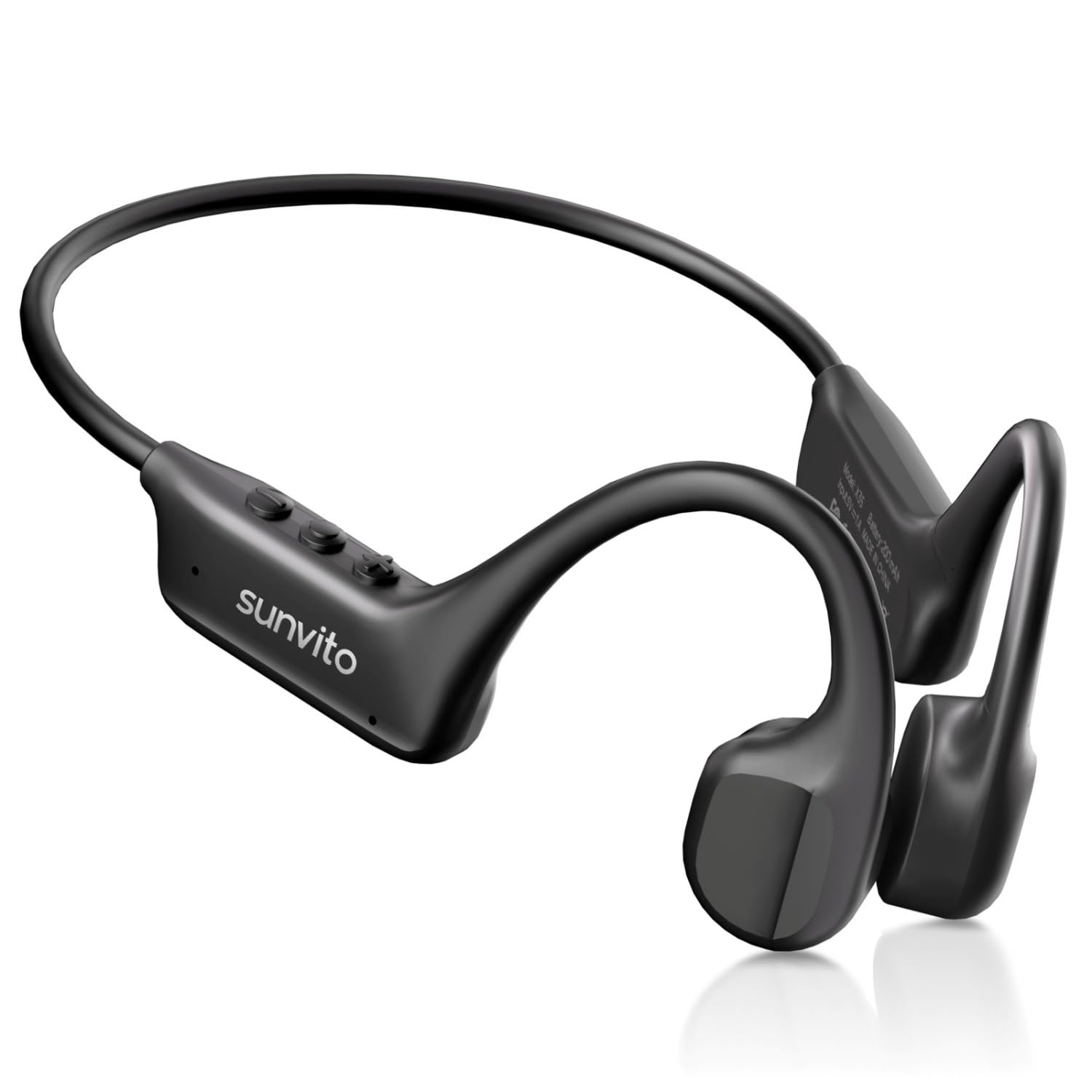Auriculares Conduccion Osea Bluetooth 6.1 – Cascos Conduccion Osea Inalambricos con Micrófono, IPX7 Resistente al Agua Auriculares Oseos para Running Ciclismo Fitness
