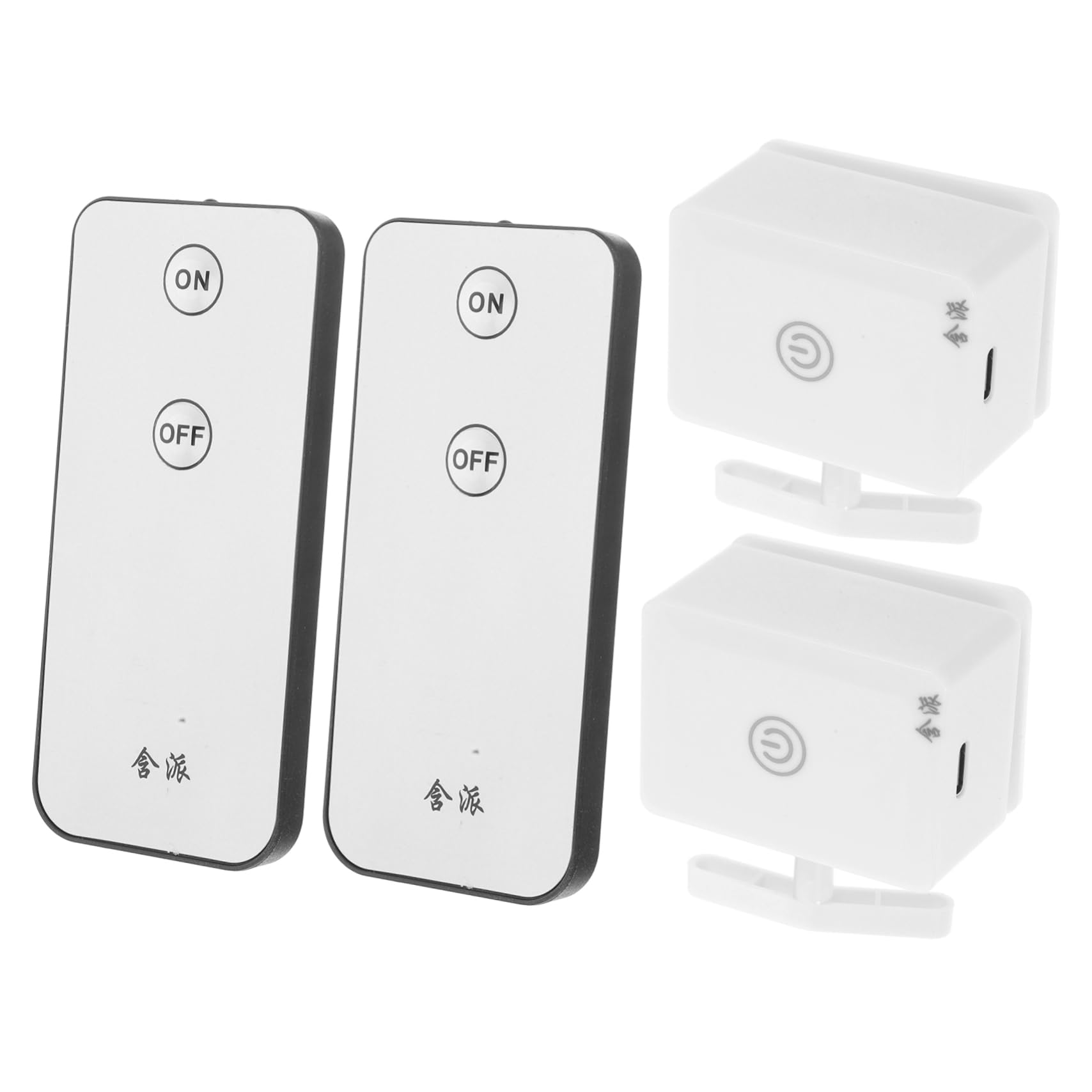 VILLCASE Interruptor Inalambrico 12v con Control Remoto, Pulsador de Botón para Luces y Lámparas, sin Cableado, Recargable, 2 Juegos para Sala de Estar