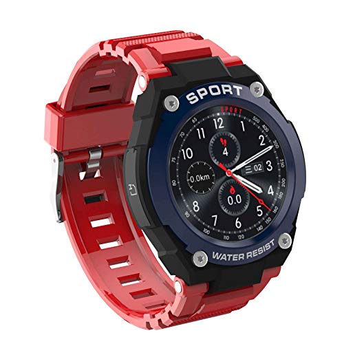 Smart Watch Men Outdoor Sports Tracker GPS Full Touch Sleep Monitor Calorie Counter Activity Tracker for Android and iOS-red-1