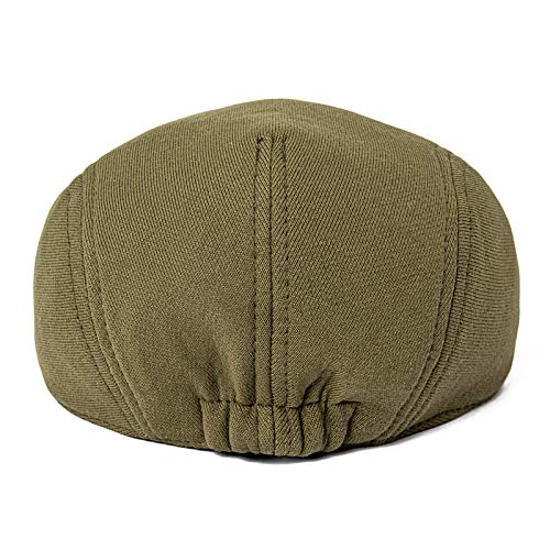 VOBOOM Men's Cotton Flat Ivy Gatsby Newsboy Driving Hat Cap (Green) - Thumbnail 4