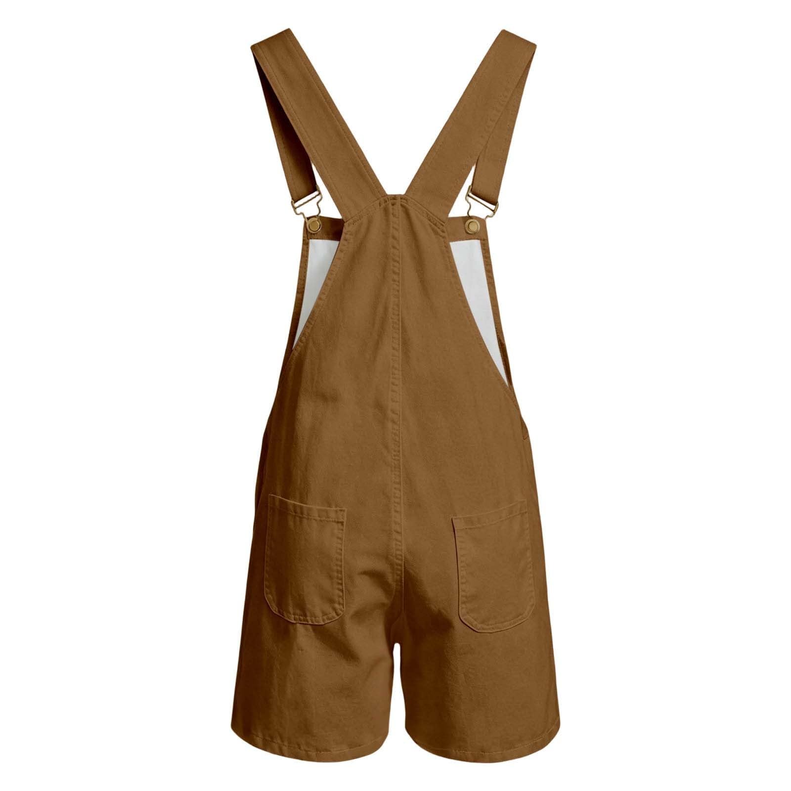 Pantalones vaqueros de trabajo para hombre, mono de algodón, pantalones cortos de trabajo, corte holgado, mono vaquero con bolsillos, ropa de calle, pantalones vaqueros ajustables