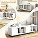 PETSITE Cat Little Box Enclosure, Litter Box Furniture with Removable Scratcher, Metal Legs, Cat Box Enclosure End Side Table, Hidden Litter Box Furniture, 40 x 21 x 22 inches (White)