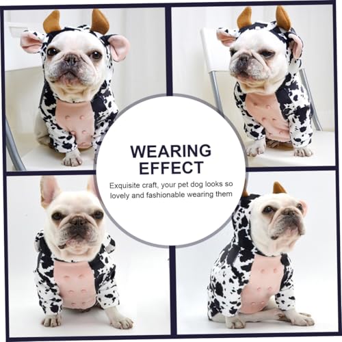 Disfraz de vaca para mascotas Yardwe talla S miniatura 4