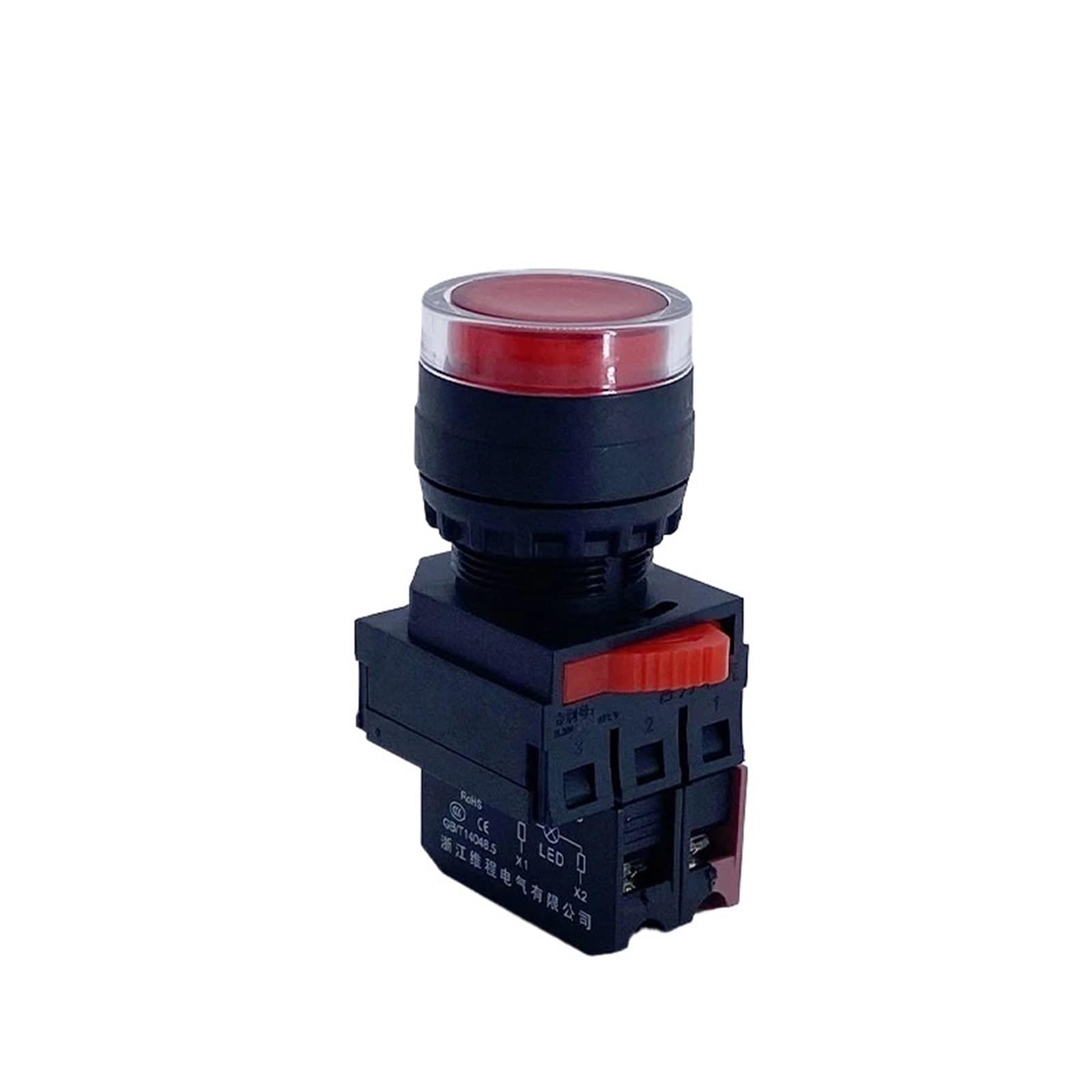 10 Uds interruptor de botón iluminado LA38-10D reinicio momentáneo autobloqueo inicio parada Control de potencia 22mm LAY38S(Blue,SELF LOCKING_1NO_220V AC DC)